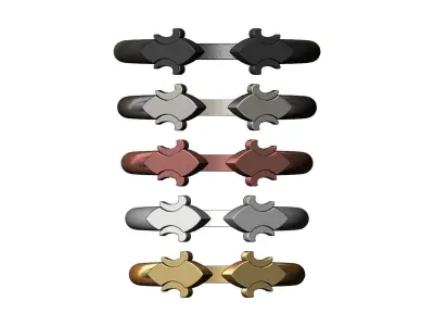 Simplistic Heraldic Lily Ring 3D print model