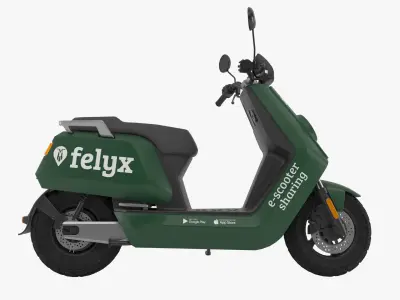 Electric Scooter Felyx Low-poly 3D model