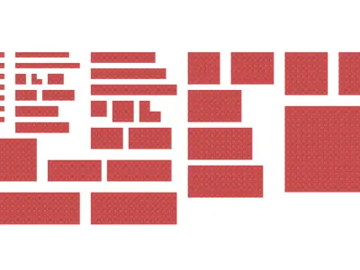 TwindBricks3D - 37 Bricks Plate collection 3D print model