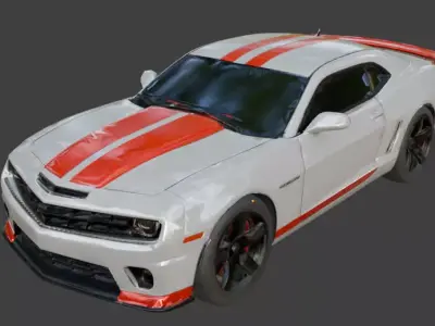 Modern Sport Muscle Car 3D Model V01 Low-poly 3D model