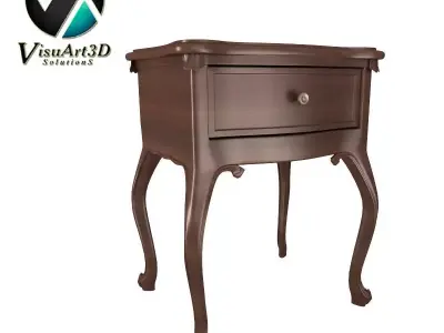 furniture 5 Antique Nightstand 3D model
