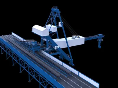 Ship loader for coal 3D model