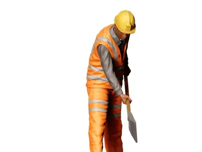 N3 Railway Track Worker with Shovel 3D print model