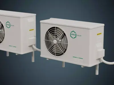 Air Conditioner 6A Low-poly 3D model