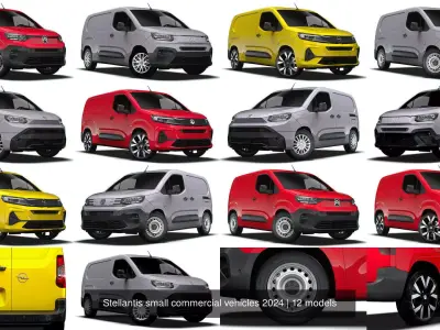 Stellantis small commercial vehicles 2024 3D Model Collection