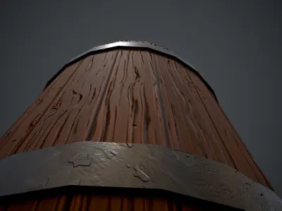FREE Gameasset Barrel Free low-poly 3D model