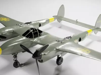 lockheed p38 3D model