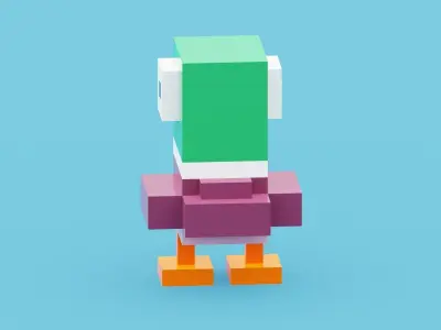 Minecraft Duck Low-poly 3D model