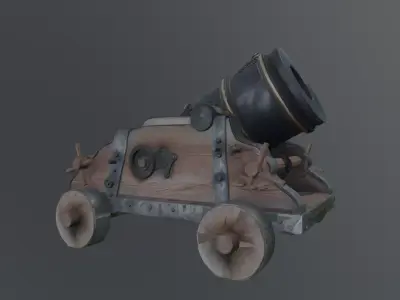 old mortar prop Free 3D model
