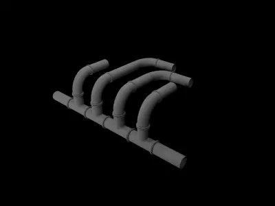 Modular Pipes Low-poly 3D model buy