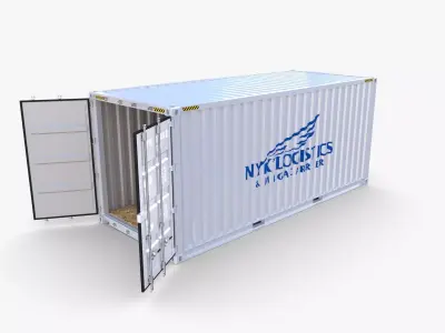 20ft Shipping Container NYK Logistics v2 3D model