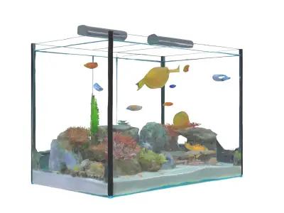 Aquarium Low-poly 3D model