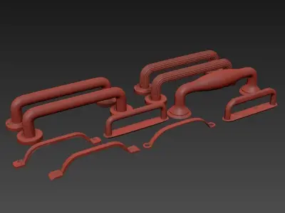 handel 1 set of handles 3D model
