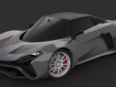 500 Group CherAn Supercar Concept 02 Free 3D model