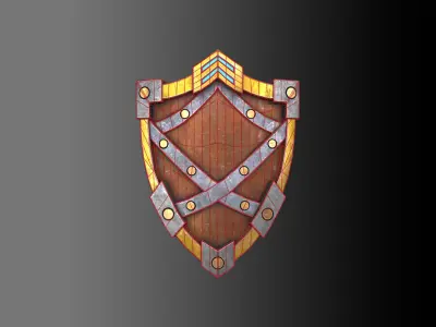 Game Ready Asset Shield Low-poly 3D model