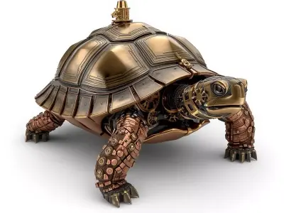Steampunk Turtle Creature 3D Model Low-poly 3D model