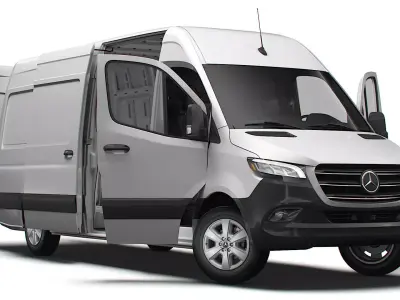 Mercedes Benz eSprinter Panel Van L3H2 RWD HQ Interior 2024 3D model