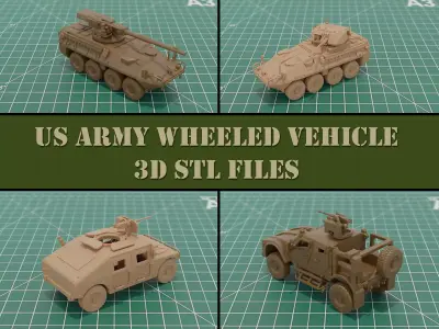 US Army Wheeled Vehicle STL 3D Print Models 3D print model