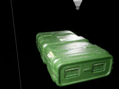 Military transport case Low-poly 3D model