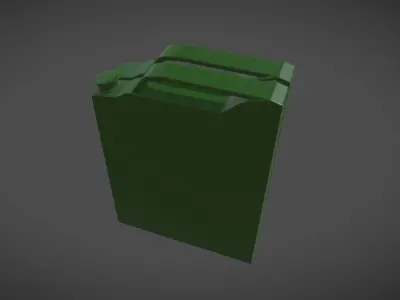 Jerrycan canister Low-poly 3D model
