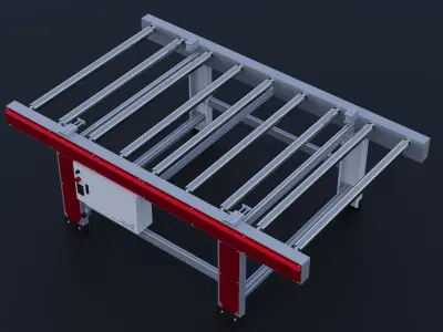 Plate conveyor line 3D model