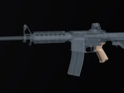 Magpul MOE pistol grip ar15 m4 Low-poly 3D model