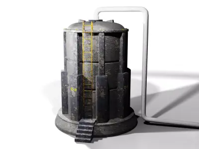 Industrial Equipment Low-poly 3D model buy