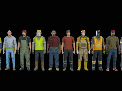  Workers Modular Character 