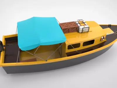 traditional boat 3D model