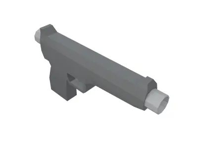 Low Poly Gun v1 001 Low-poly 3D model