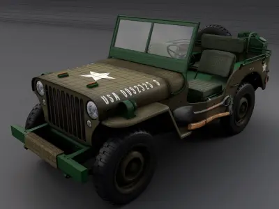 jeep willys 3D model by sathish2