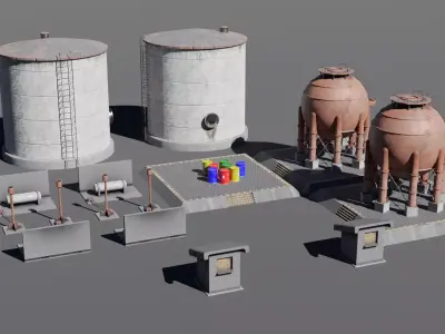 Industrial Zone Props Pack 1 Low-poly 3D model