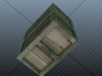 ammunition vertical box Low-poly 3D model