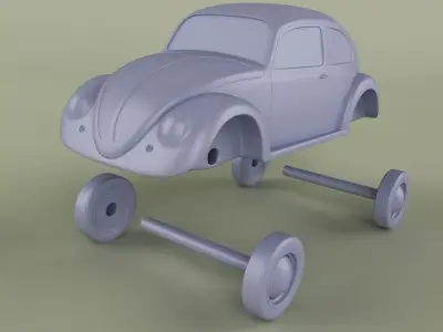 Volkswagen Beetle  1958 3D print model