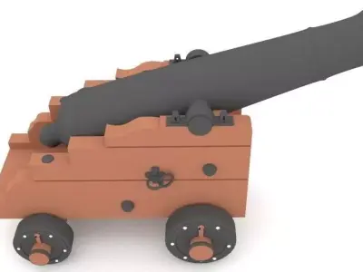 Naval Artillery 3D model