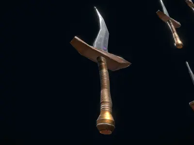 Stylized PBR Daggers Pack Low-poly 3D model