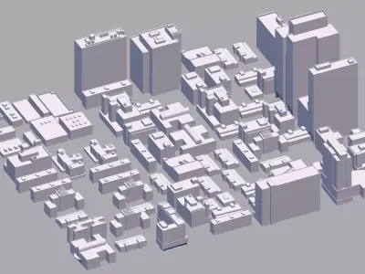Buildings City building industrial park commercial housing 3D model by nptanying from CGTrader