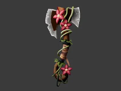 Stylized Axe  Low-poly 3D model purchase