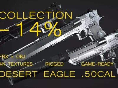 Desert Eagle 50 cal Collection 3D Model Pack