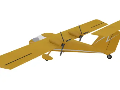 Aeroprakt A-36 Vulcan Low-poly 3D model