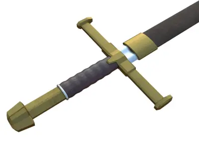 Sword Low-poly 3D model 33