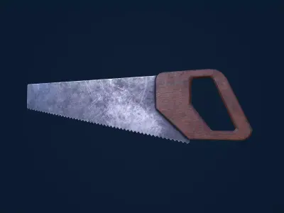 Wood Saw Low-poly 3D model