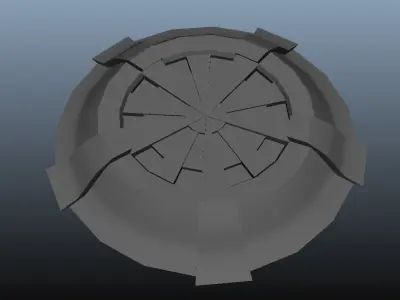 Sci-Fi Shield untextured Free low-poly 3D model