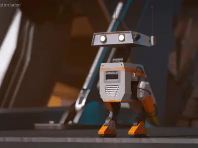  AI Scout Surveillance Bot White Orange 