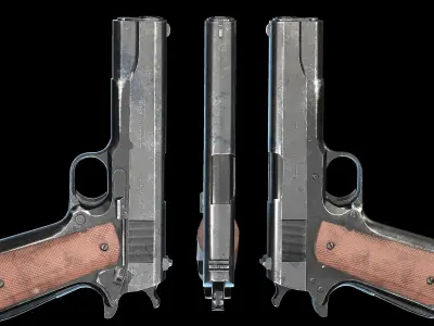 Colt M1911 Low-poly 3D model purchase