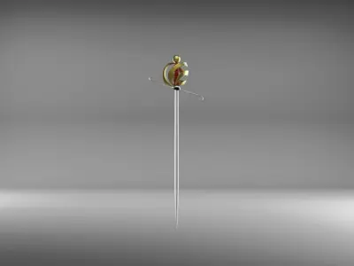 Sword golden Free 3D model