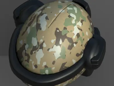 Helmet scifi military combat 3d model  3D model