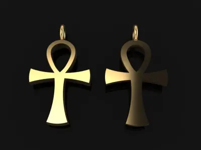 Ankh Egyptian Cross Pendant 3D print model