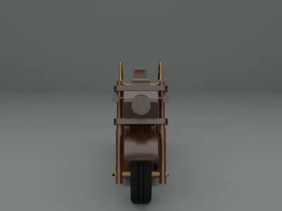 Wooden Bike Model in Blender  3D model