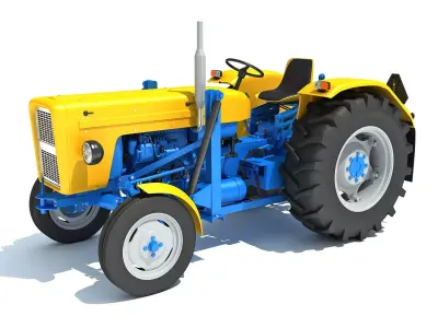 Old Classic Tractor 3D model
